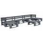 Voir la diapositive 3 : VIDAXL Salon palette de jardin 6 pcs avec coussins rouge bois