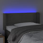 Voir la diapositive 4 : VIDAXL Tete de lit a LED Gris fonce 93x16x78/88 cm Velours