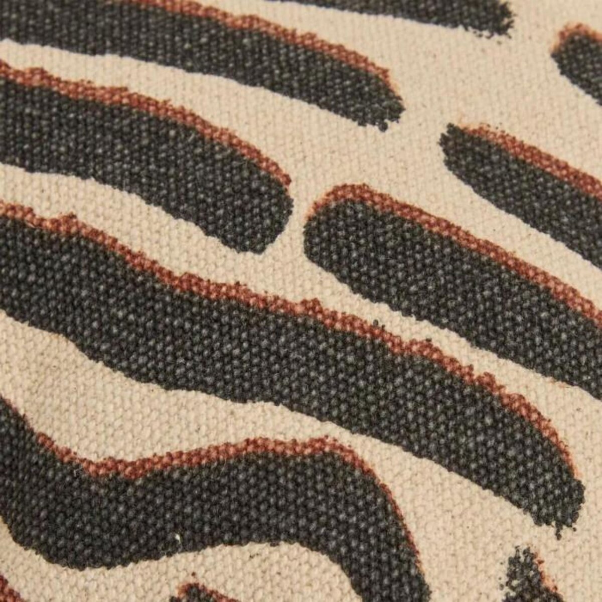 ATMOSPHERA Coussin Déco à Motifs  Wonja  30x40cm Noir