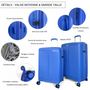 Voir la diapositive 6 : David Jones Lot 3 valises rigides dont 1 cabine porte-ordinateur 17  TSA