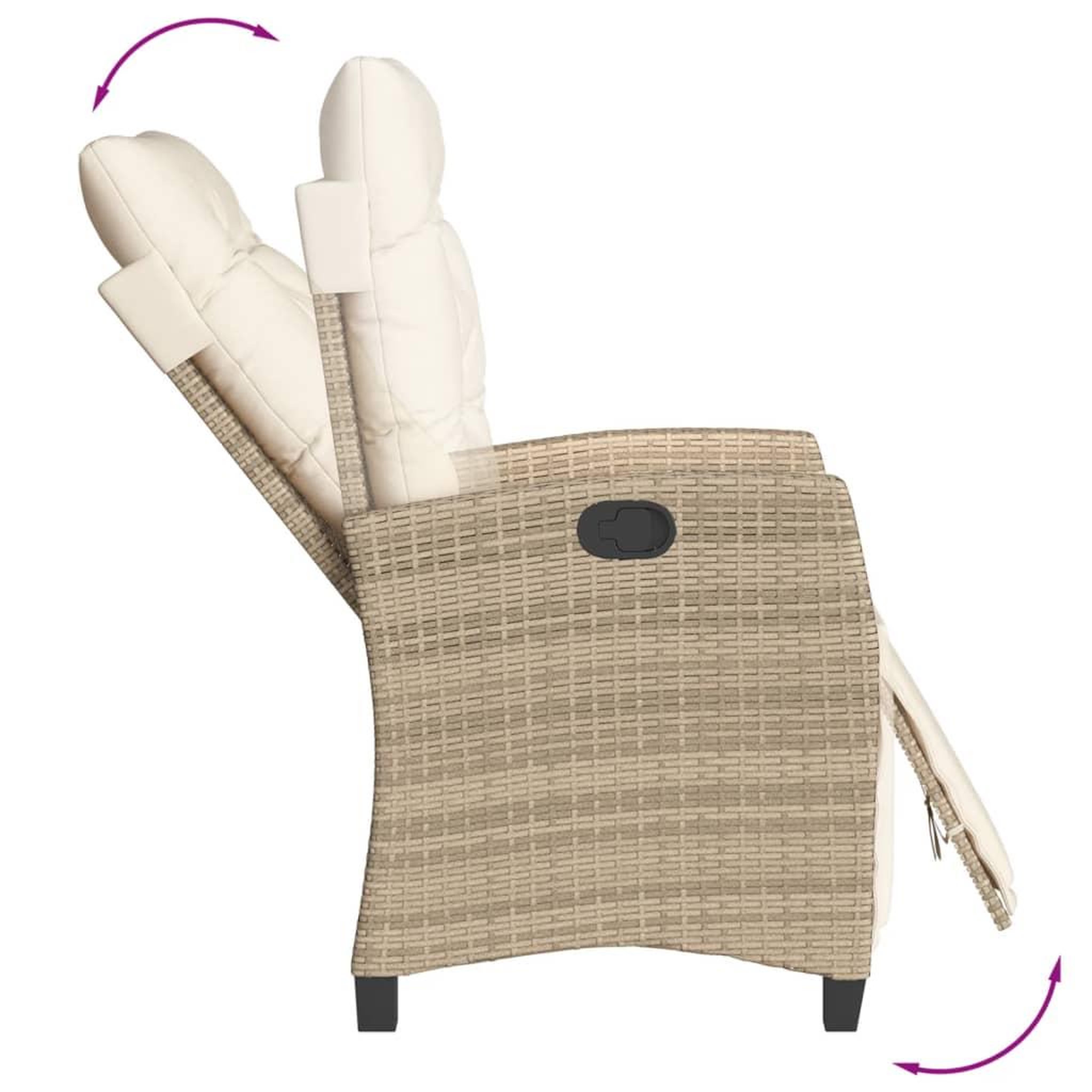 Voir la diapositive 4 : VIDAXL Ensemble a manger de jardin et coussins 7 pcs beige poly rotin