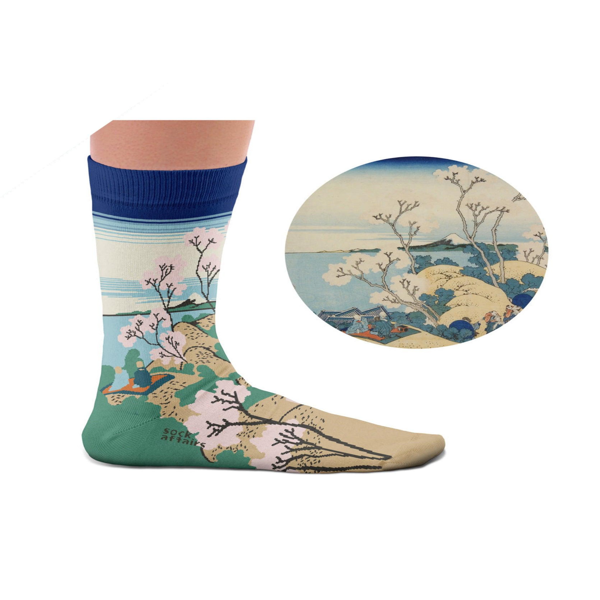Voir la diapositive 2 : SOCK AFFAIRS Chaussettes mont fuji, hokusai