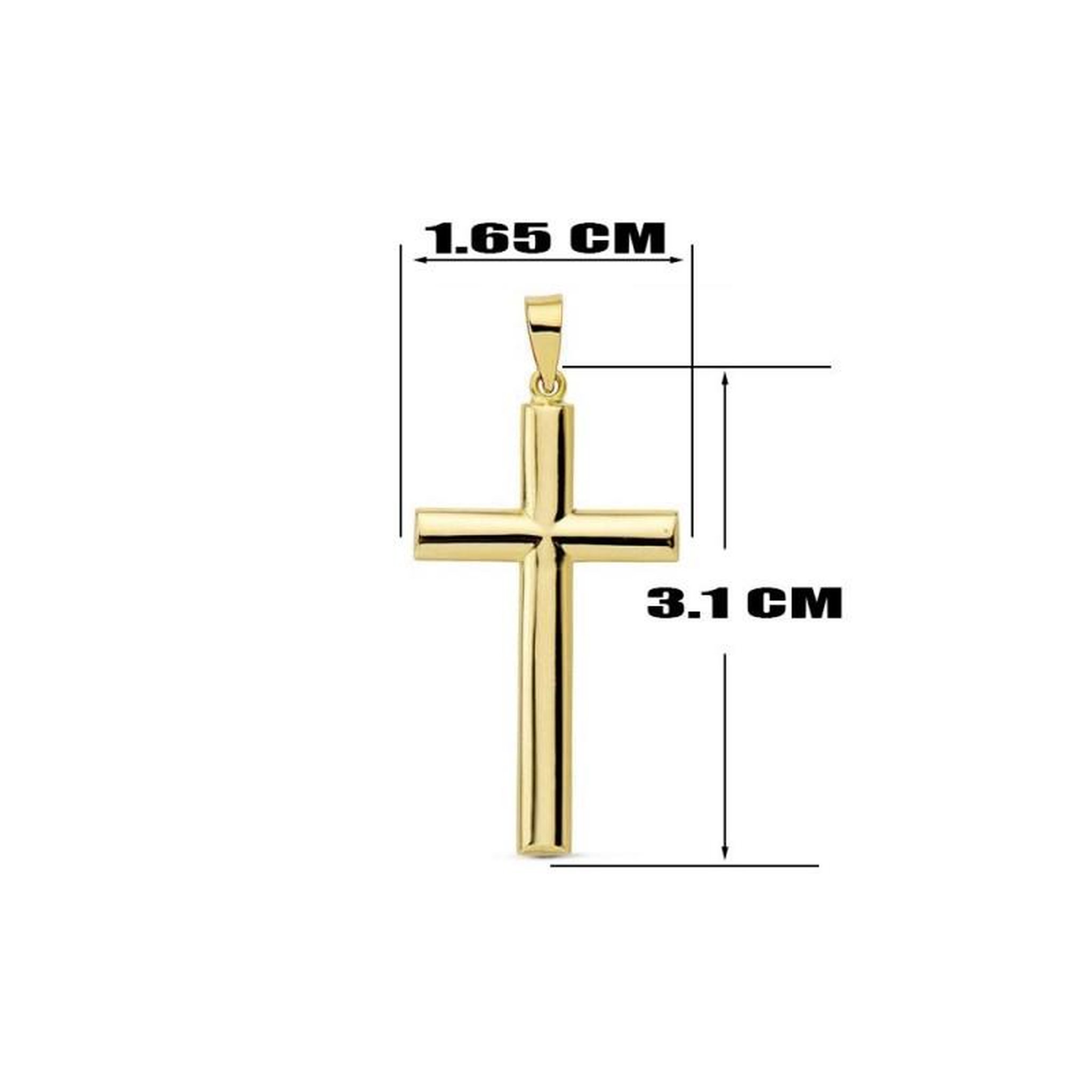 Voir la diapositive 4 : L'ATELIER D'AZUR Collier - Médaille Croix Or Jaune - Chaine Dorée
