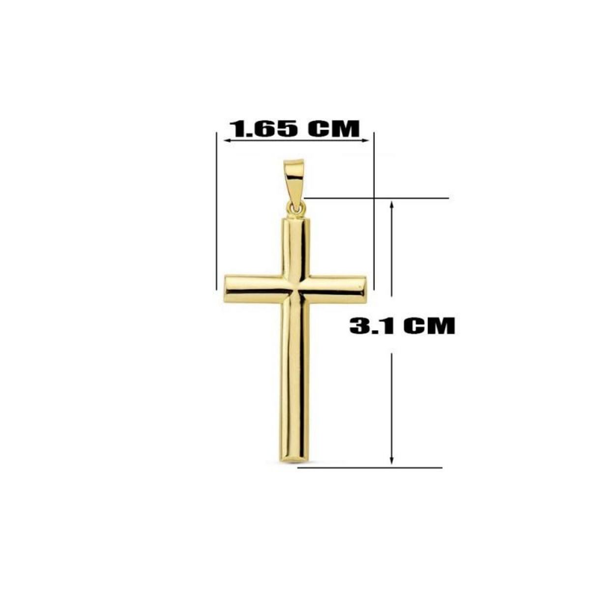 L'ATELIER D'AZUR Collier - Médaille Croix Or Jaune - Chaine Dorée