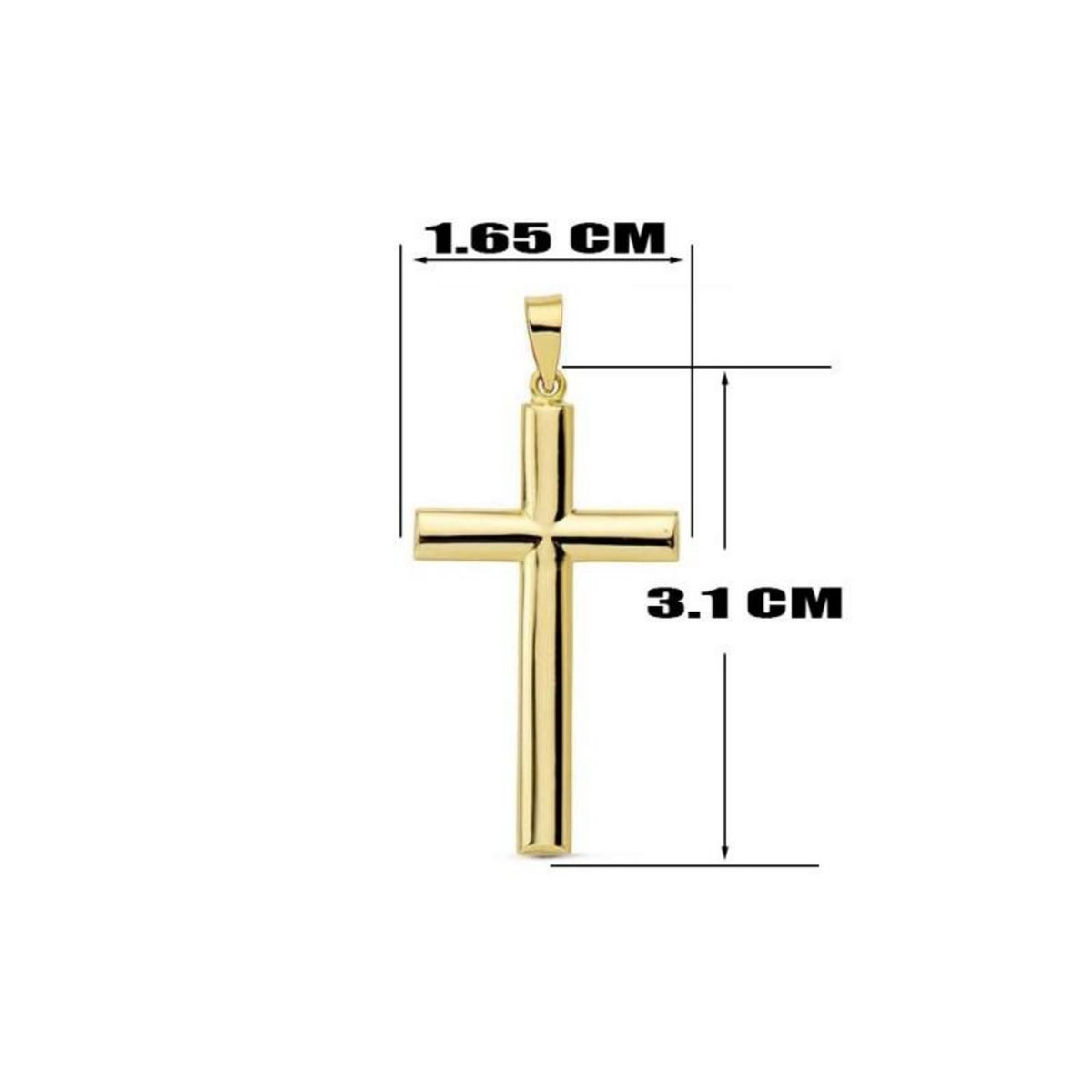 L'ATELIER D'AZUR Collier - Médaille Croix Or Jaune - Chaine Dorée