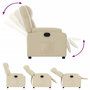 Voir la diapositive 4 : VIDAXL Fauteuil inclinable Creme Tissu