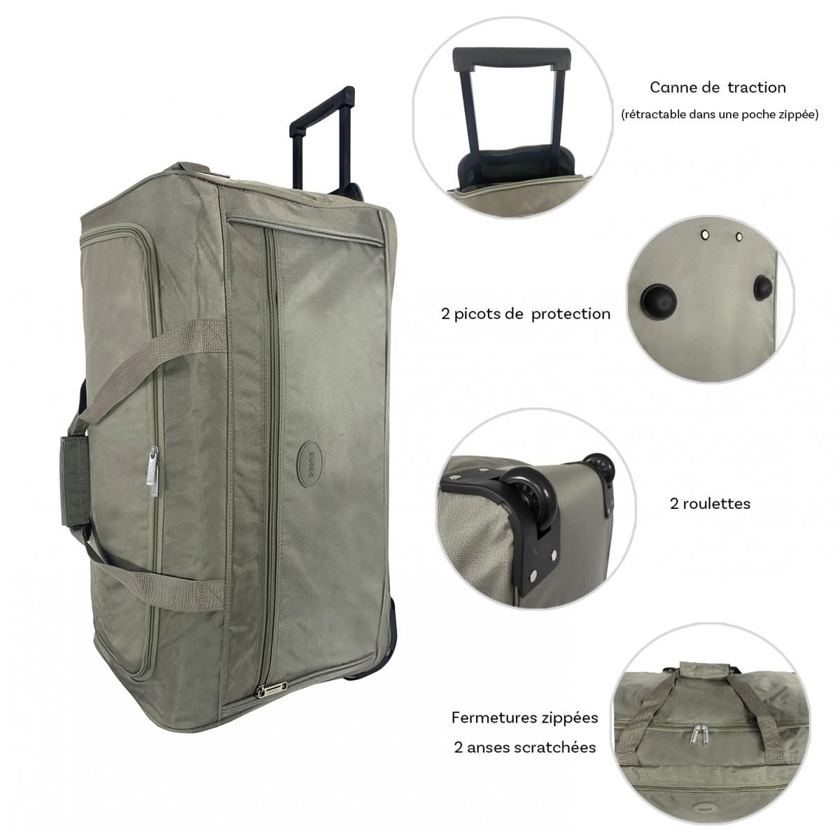 Degré Sac de voyage avec roulettes 70L  64cm