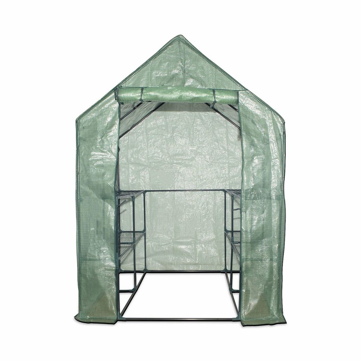 SWEEEK Serre de jardin Basilic 2m² avec 8 étagères en polyéthylène