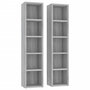 Voir la diapositive 2 : VIDAXL Armoires a CD 2 pcs Sonoma gris 21x16x93,5 cm Bois d'ingenierie