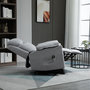 Voir la diapositive 4 : HOMCOM Fauteuil de relaxation électrique - fauteuil releveur inclinable avec repose-pied ajustable et télécommande - tissu polyester aspect lin gris clair chiné
