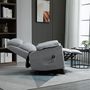Voir la diapositive 4 : HOMCOM Fauteuil de relaxation électrique - fauteuil releveur inclinable avec repose-pied ajustable et télécommande - tissu polyester aspect lin gris clair chiné