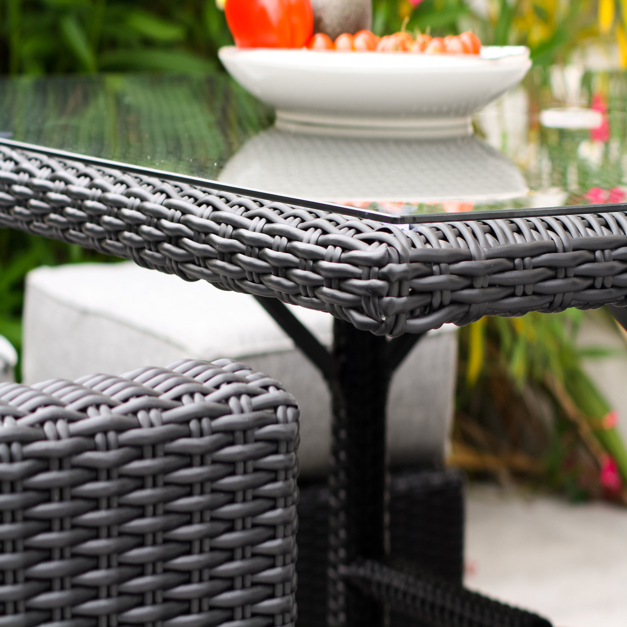 Voir la diapositive 4 : DCB GARDEN Salon de jardin encastrable 8 personnes noir OCEANE