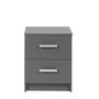 Voir la diapositive 2 : INTERLINK Table de nuit ELENZIO 2 Gris