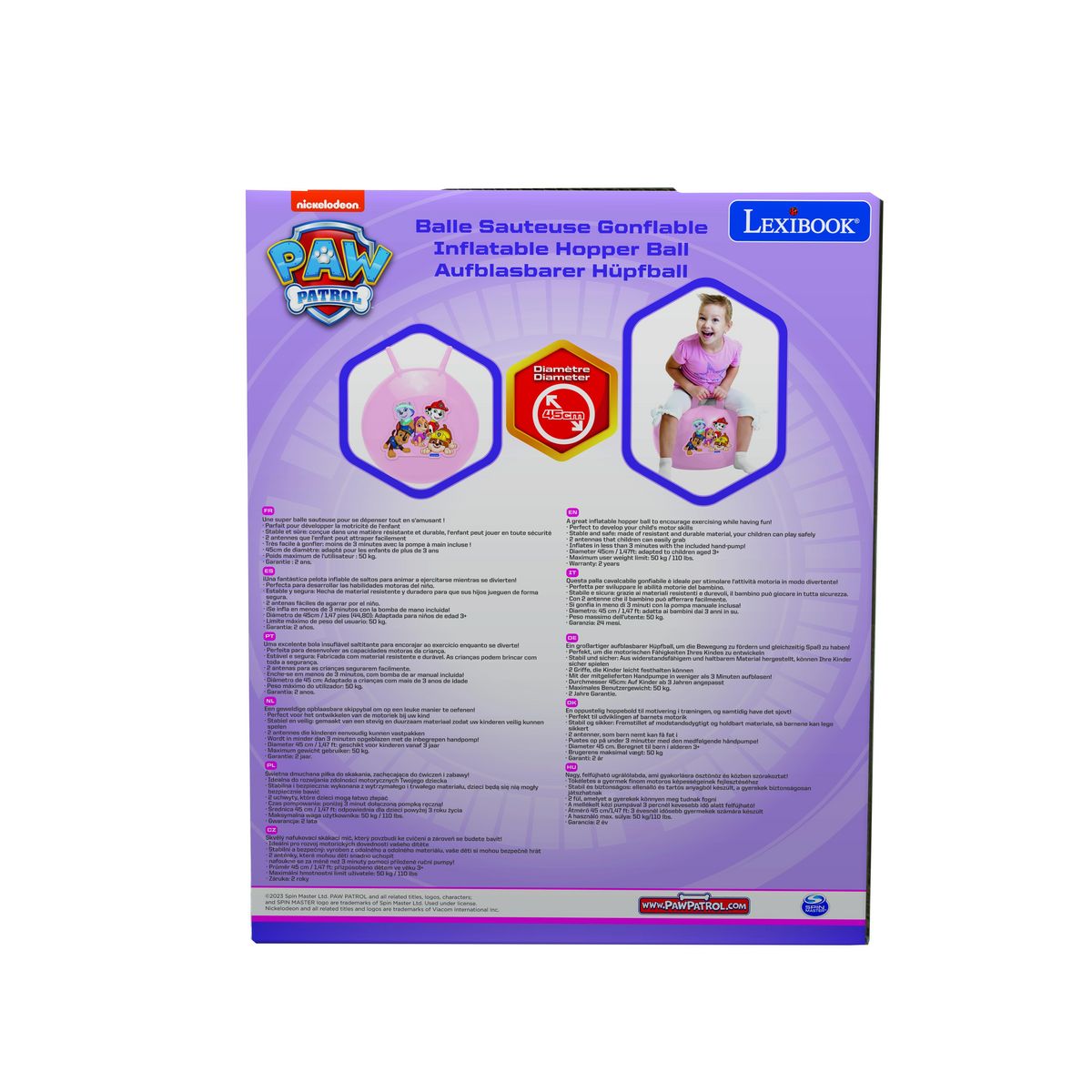 Lexibook Balle Sauteuse Gonflable Pat' Patrouille