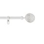 Voir la diapositive 1 : Douceur d'Intérieur Kit de tringle à rideaux extensible Disque Martelé - L210 /L380 cm - Patine Blanc