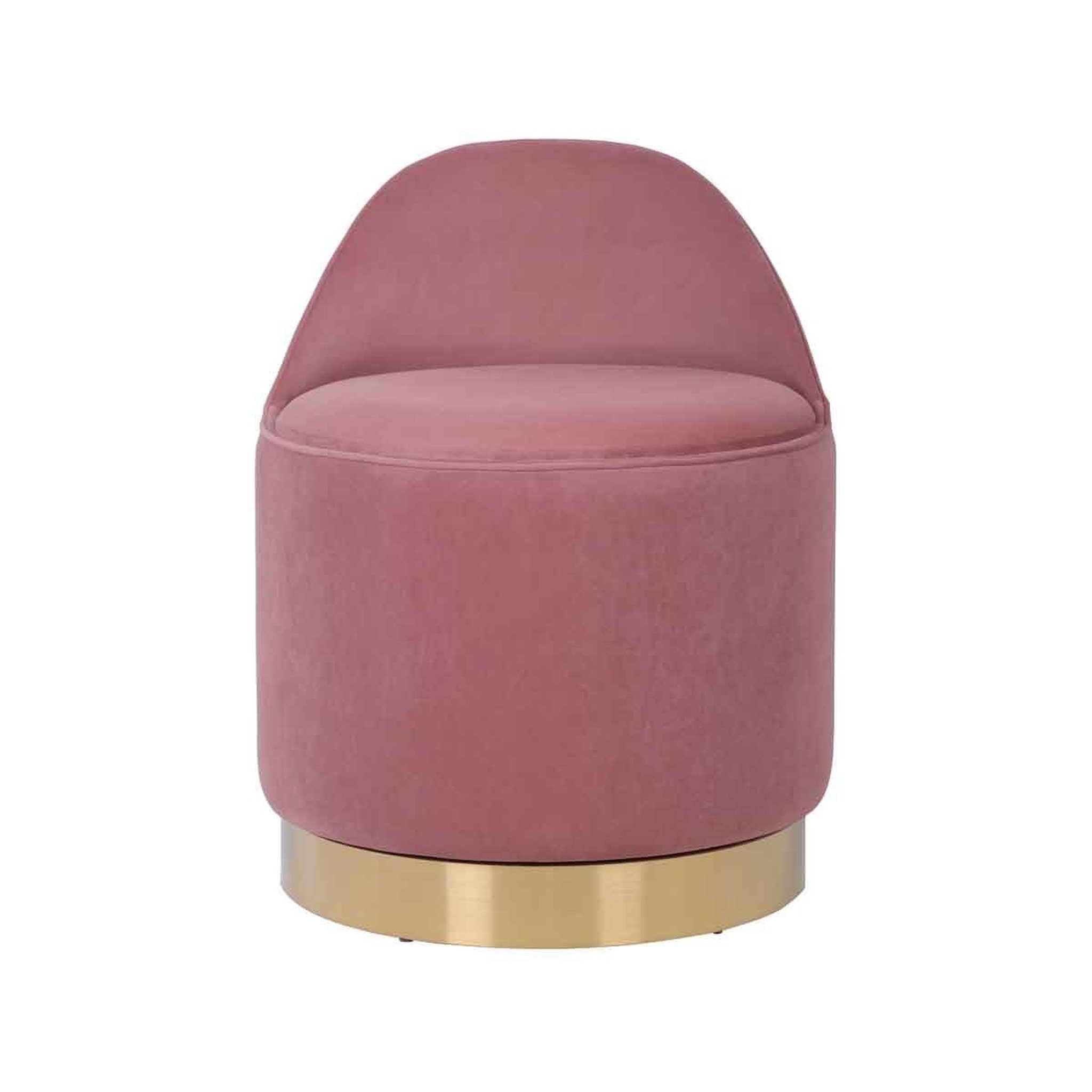 Voir la diapositive 2 : Paris Prix Tabouret pivotant en velours  viktor  68cm rose