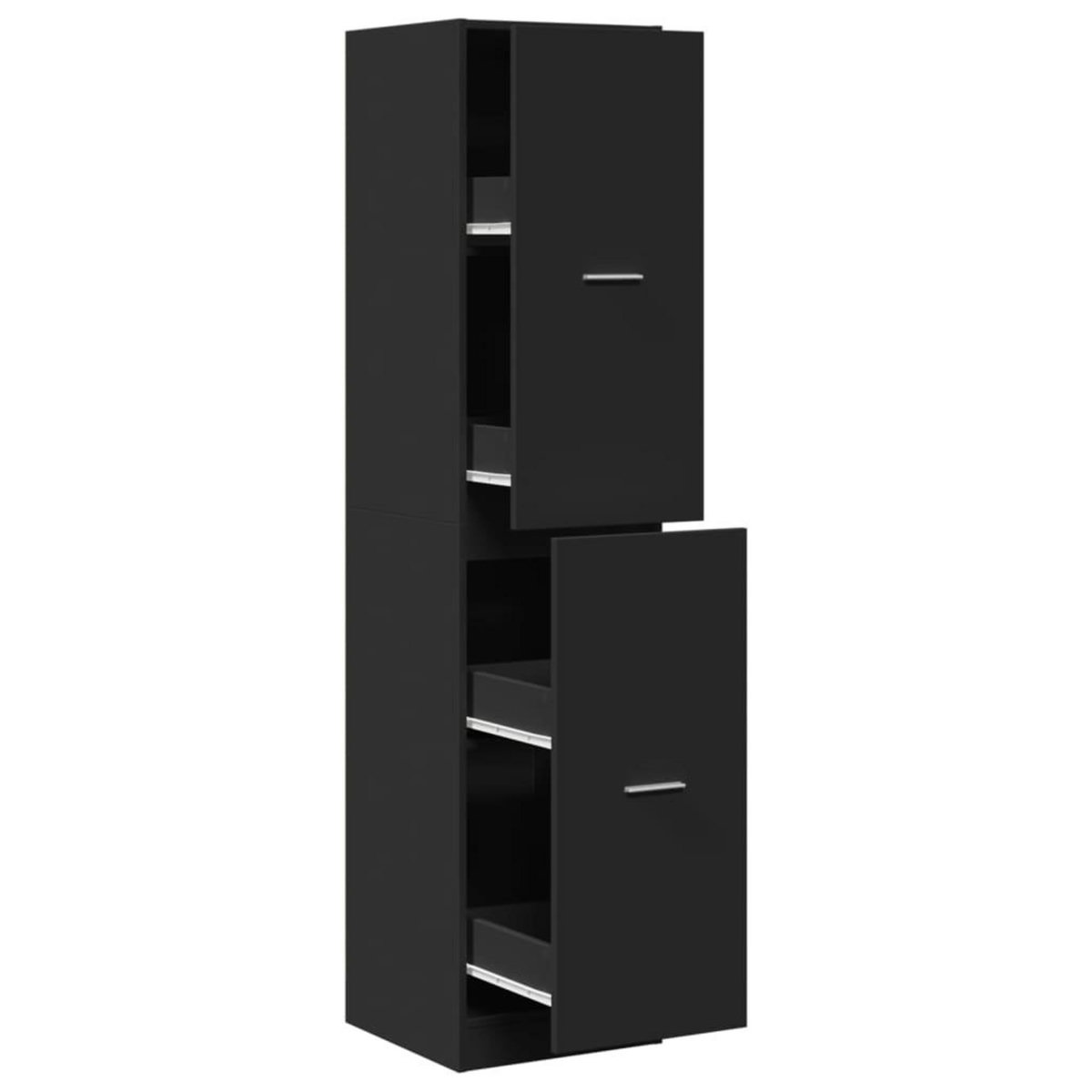 VIDAXL Armoire d'apothicaire noir 40x41x174,5 cm bois d'ingenierie