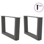 Voir la diapositive 3 : VIDAXL Pieds de table a manger forme V 2 pcs anthracite 50x(30-31,3)cm