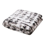 Paris Prix Plaid Imitation Fourrure  Opulence  140x200cm Blanc & Gris