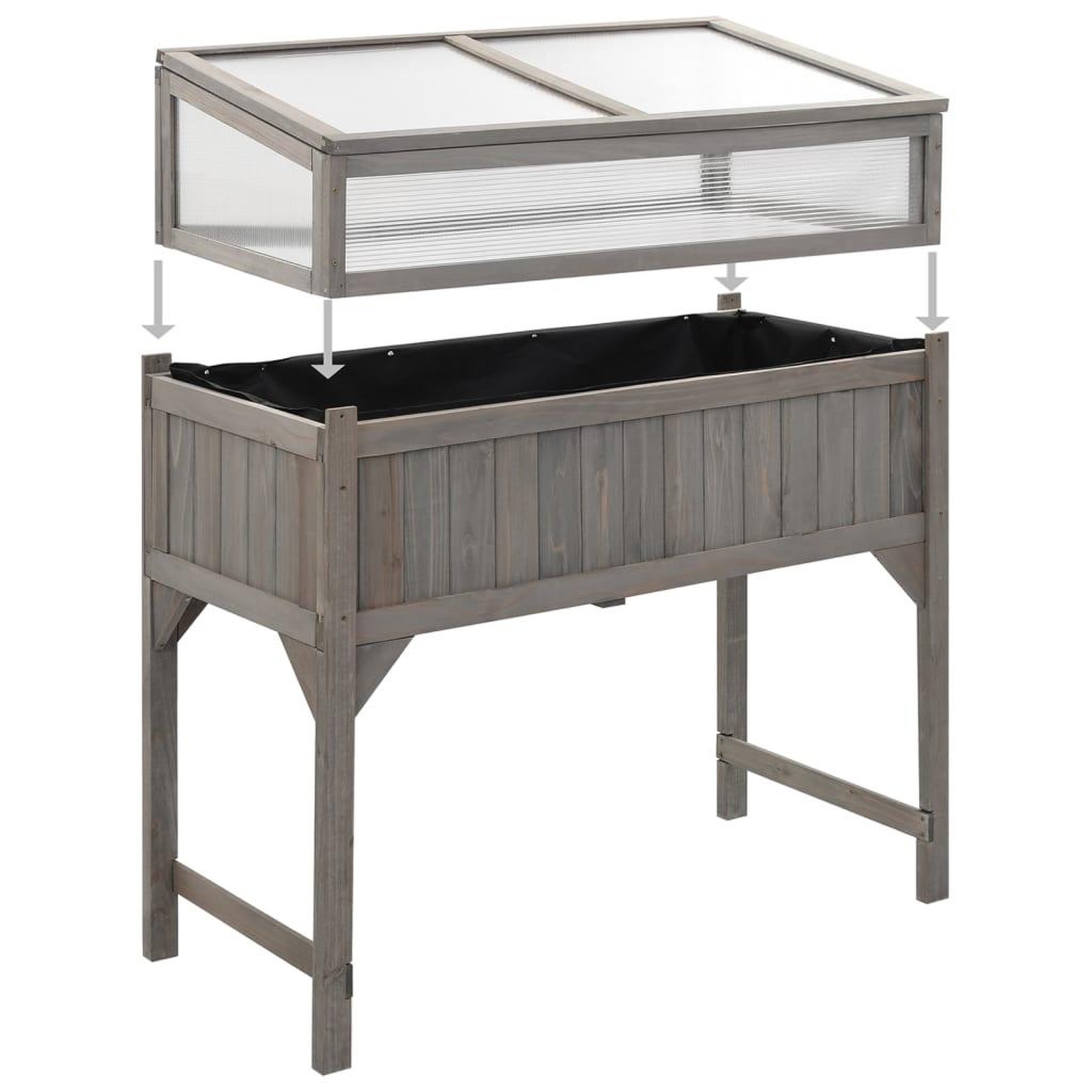 Voir la diapositive 5 : VIDAXL Lit sureleve avec serre 110x54x120 cm bois de sapin massif