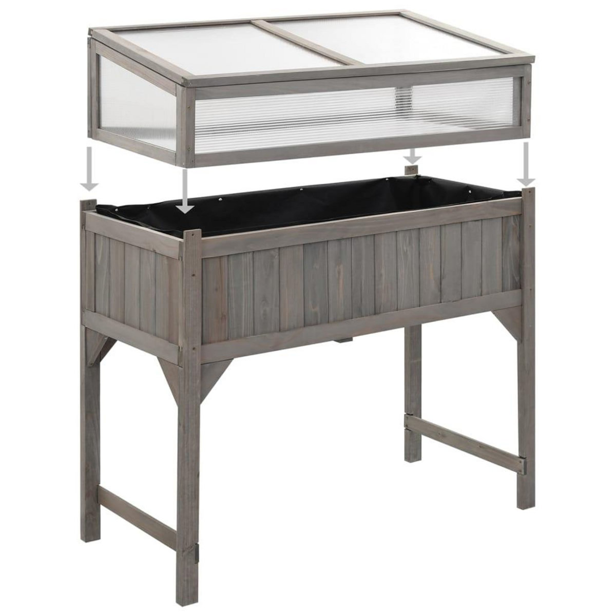 VIDAXL Lit sureleve avec serre 110x54x120 cm Bois de sapin massif