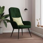 VIDAXL Chaise de relaxation Vert fonce Velours