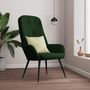 Voir la diapositive 1 : VIDAXL Chaise de relaxation Vert fonce Velours