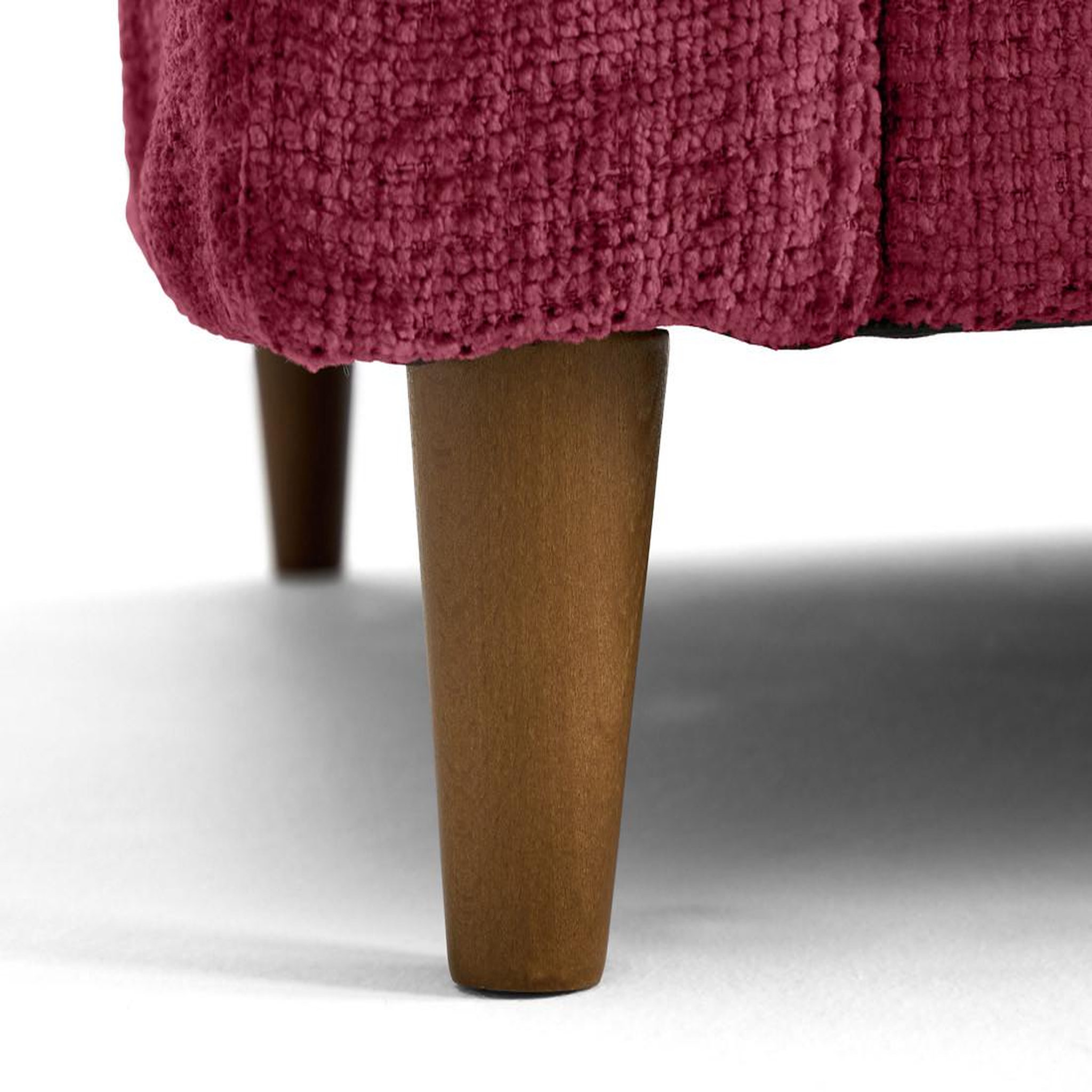 Voir la diapositive 5 : LISA DESIGN Anna - canapé droit 3 places convertible avec poche en velours texturé