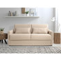 Voir la diapositive 2 : LISA DESIGN Ari - canapé 3 places convertible express couchage quotidien 140 cm matelas 12 cm en tissu