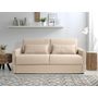 Voir la diapositive 2 : LISA DESIGN Ari - canapé 3 places convertible express couchage quotidien 140 cm matelas 12 cm en tissu