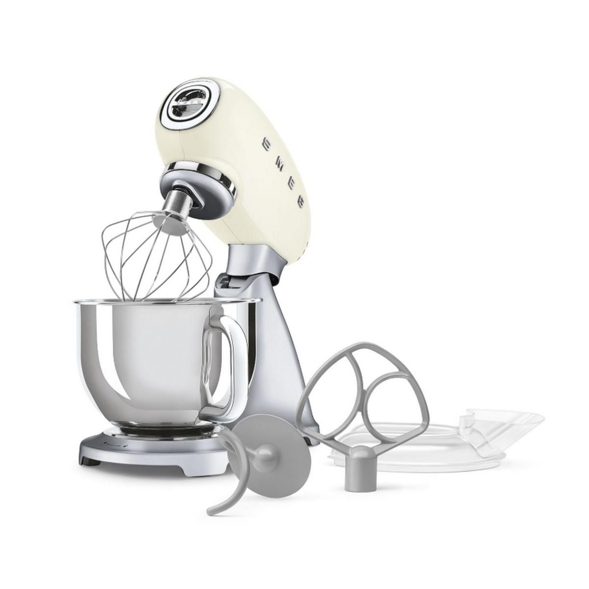 SMEG Robot pâtissier multifonctions 4.8l 800w crème - SMF04CREU