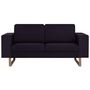 Voir la diapositive 3 : VIDAXL Canape a 2 places Tissu Noir