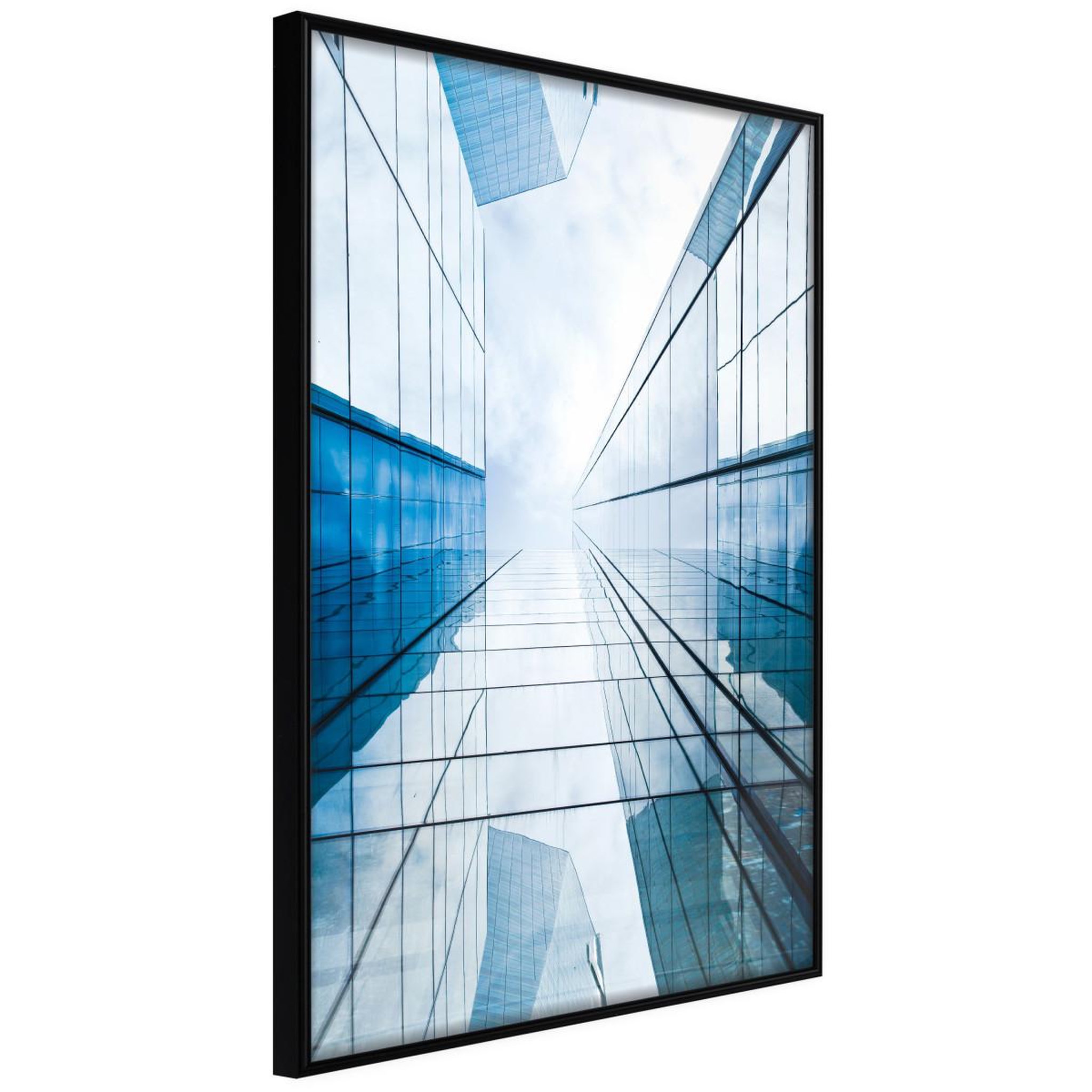 Paris Prix Affiche Murale Encadrée  Steel and Glass Blue