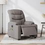 Voir la diapositive 1 : VIDAXL Fauteuil de massage inclinable electrique Taupe Tissu