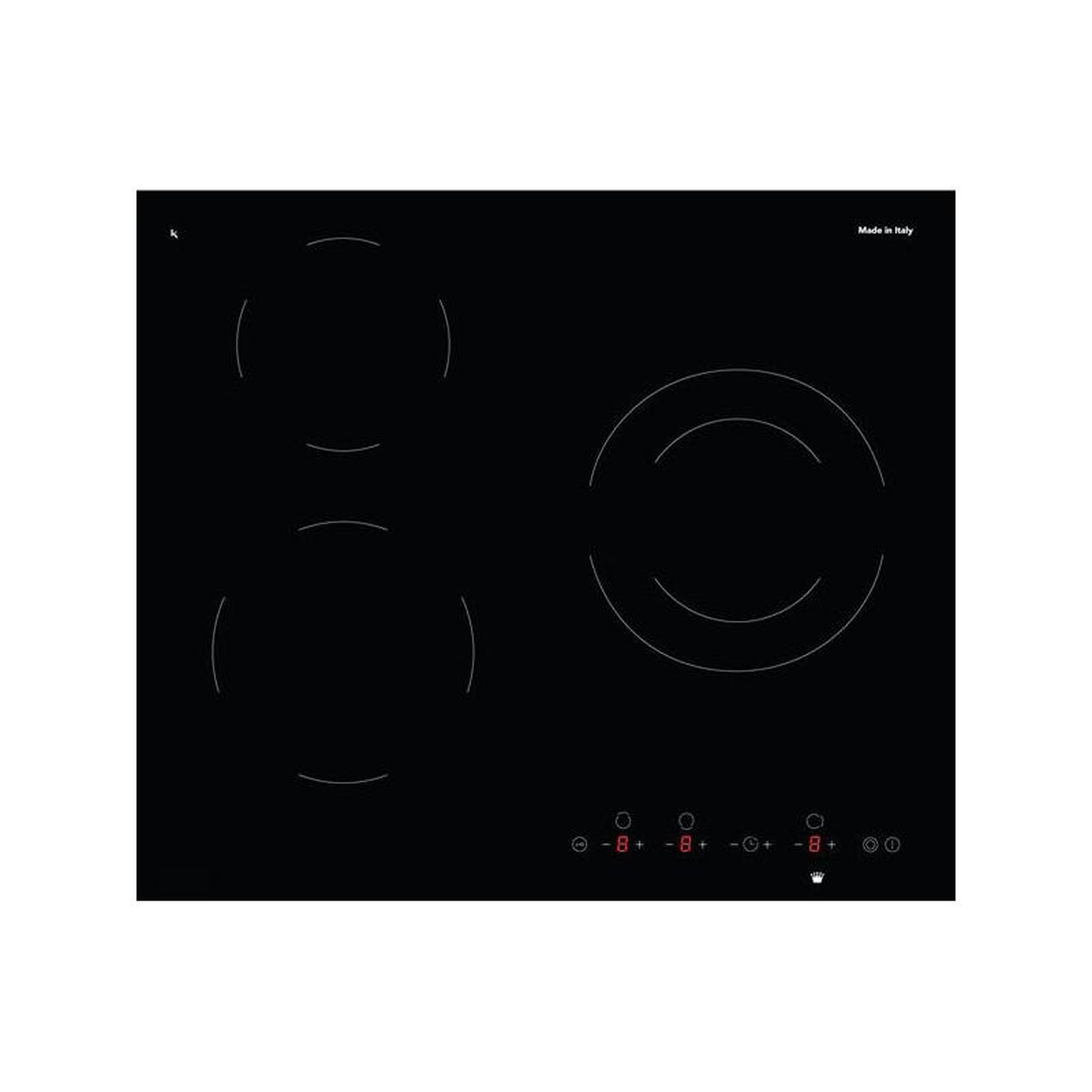 Glem Table vitrocéramique 60 cm - 3 foyers Hi-Light dont 1 extensible - 5,7 GLEM - GTH63ET