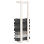 Voir la diapositive 4 : VIDAXL Porte-serviette Blanc 23x18x90 cm Bois de pin massif