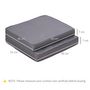 Voir la diapositive 3 : OUTSUNNY Coussins de fauteuil de jardin zippés déhoussables - galettes de chaise de jardin - épais rembourrage 7 cm - polyester haute densité gris