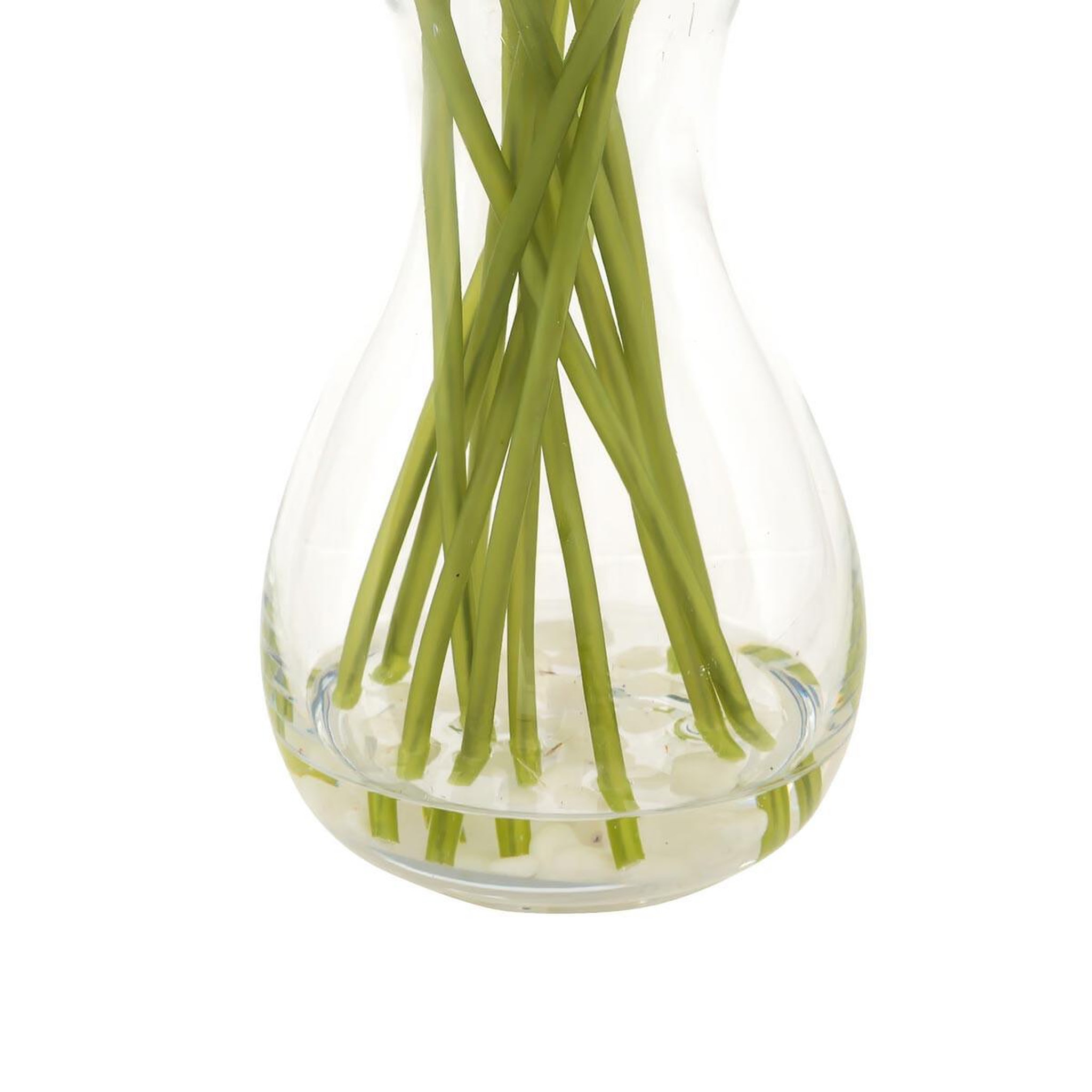 Voir la diapositive 4 : ATMOSPHERA Composition artificielle de tulipes  hector  28cm blanc