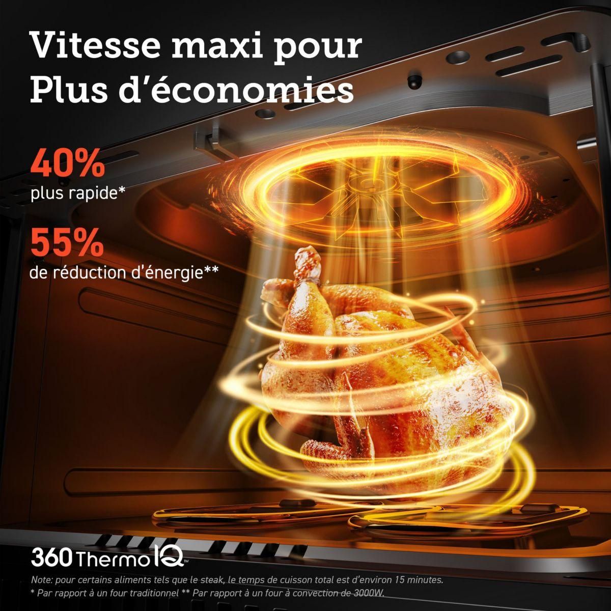 COSORI Friteuse sans huile Dual Blaze Noir + grille