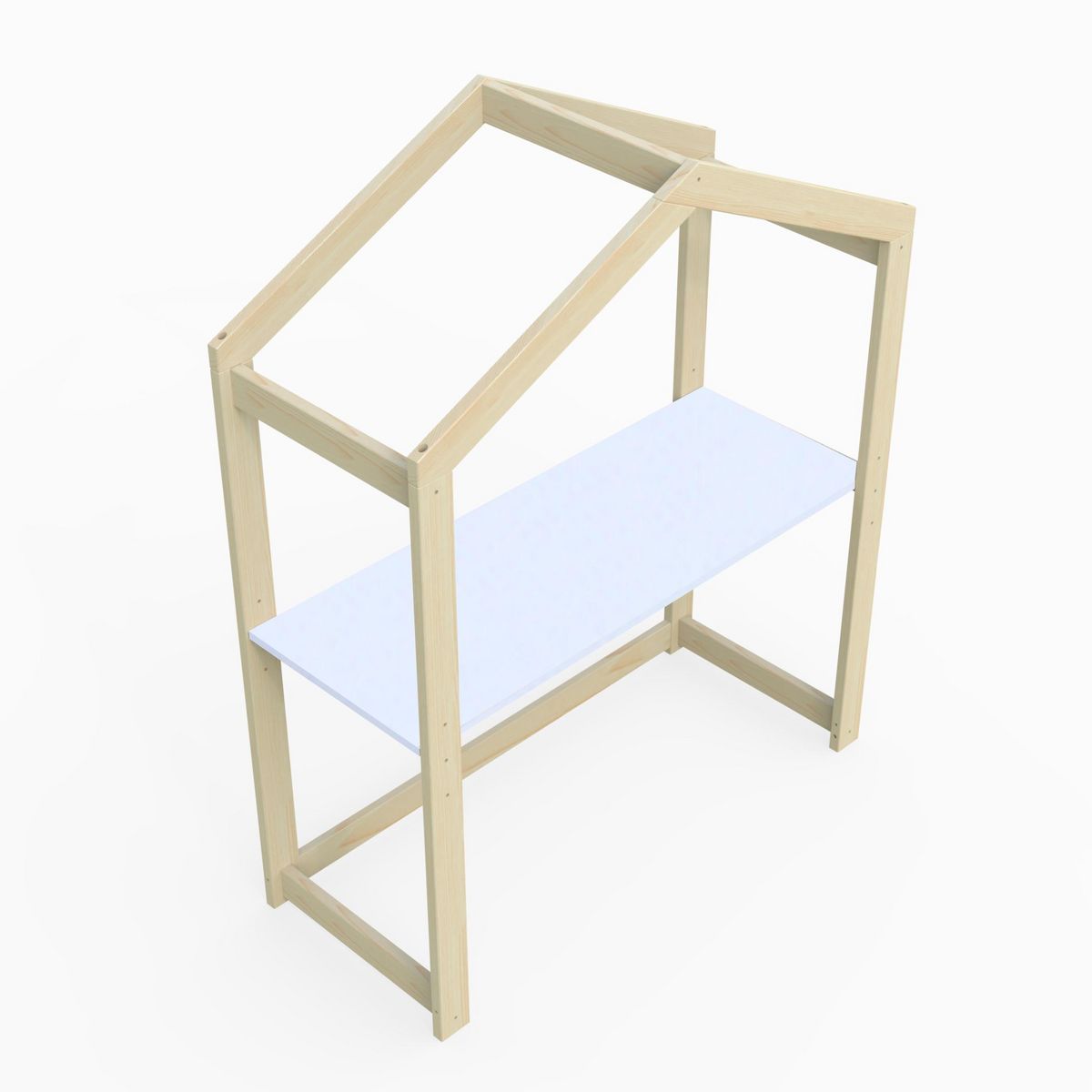Bureau cabane enfant YOYO naturel et blanc 