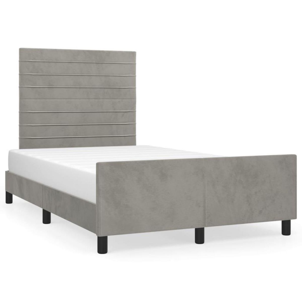 VIDAXL Cadre de lit sans matelas gris clair 120x200 cm velours