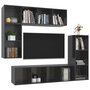 Voir la diapositive 3 : VIDAXL Ensemble de meubles TV 4 pcs Gris brillant Bois d'ingenierie