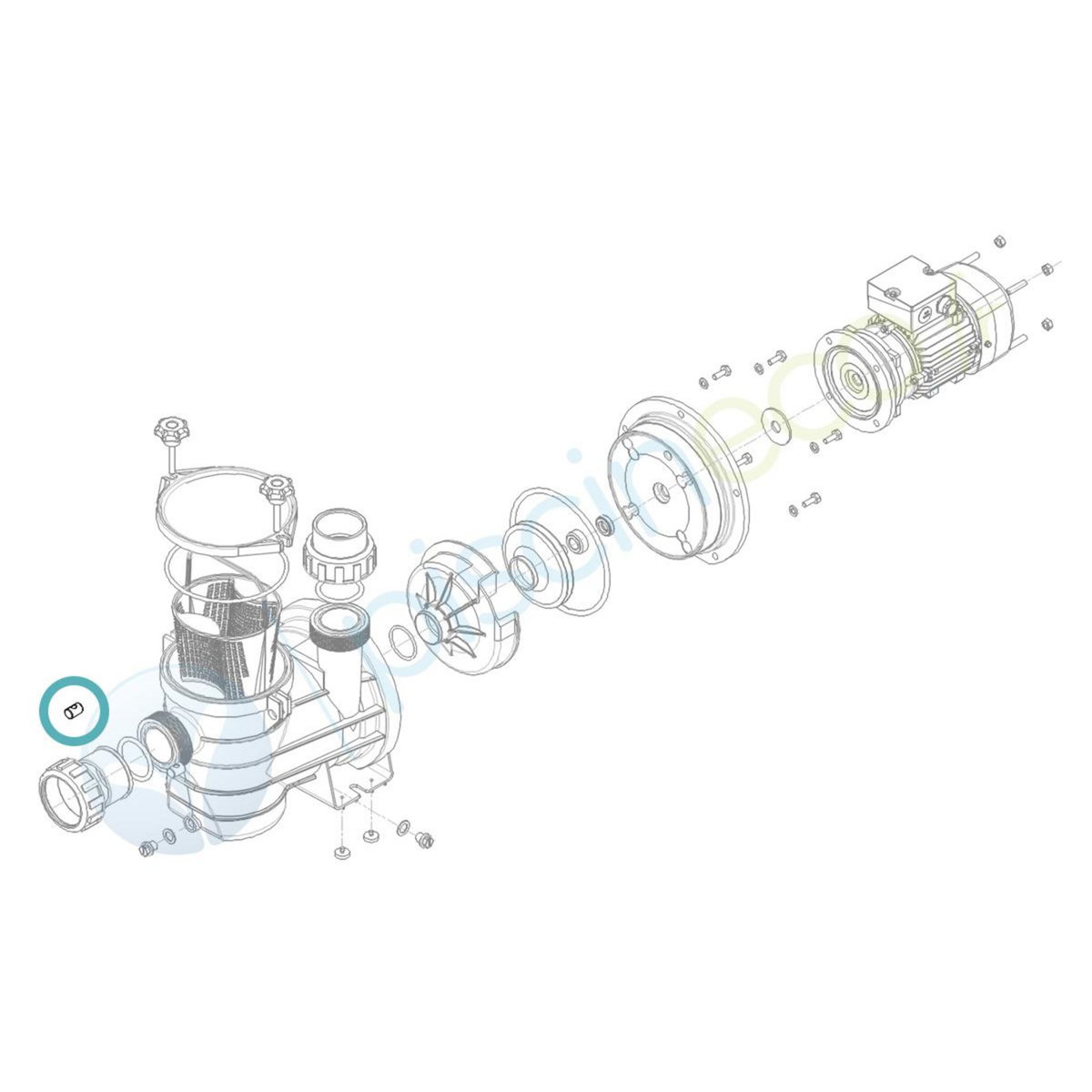 HYDROSWIM Insert laiton pour pompe Série HPS ou Série HGS - Hydroswim
