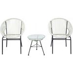 Habitat et Jardin Salon de jardin acapulco  Poli - 2 places - Blanc