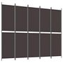 Voir la diapositive 2 : VIDAXL Cloison de separation 5 panneaux Marron 250x200 cm Tissu