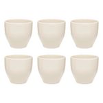 SECRET DE GOURMET Lot de 6 Tasses à Café en Céramique  Maé  11cl Blanc