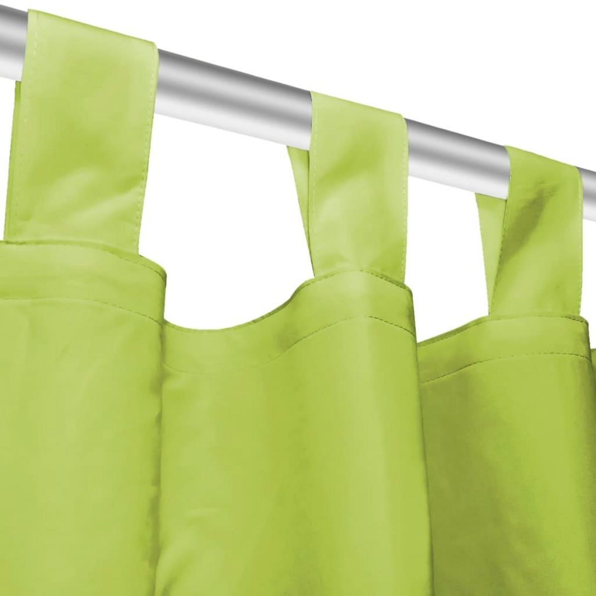 VIDAXL Rideau occultant avec boucles 2 pcs 140 x 245 cm Vert