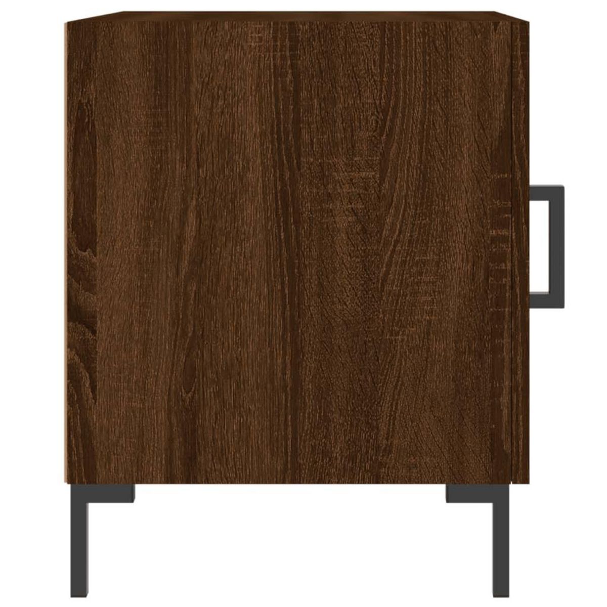 VIDAXL Tables de chevet 2pcs chene marron 40x40x50cm bois d'ingenierie