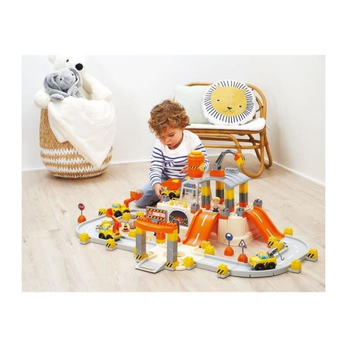 Ecoiffier ECOIFFIER Abrick 1350 - Baril circuit TP - 18 mois - Les grands travaux