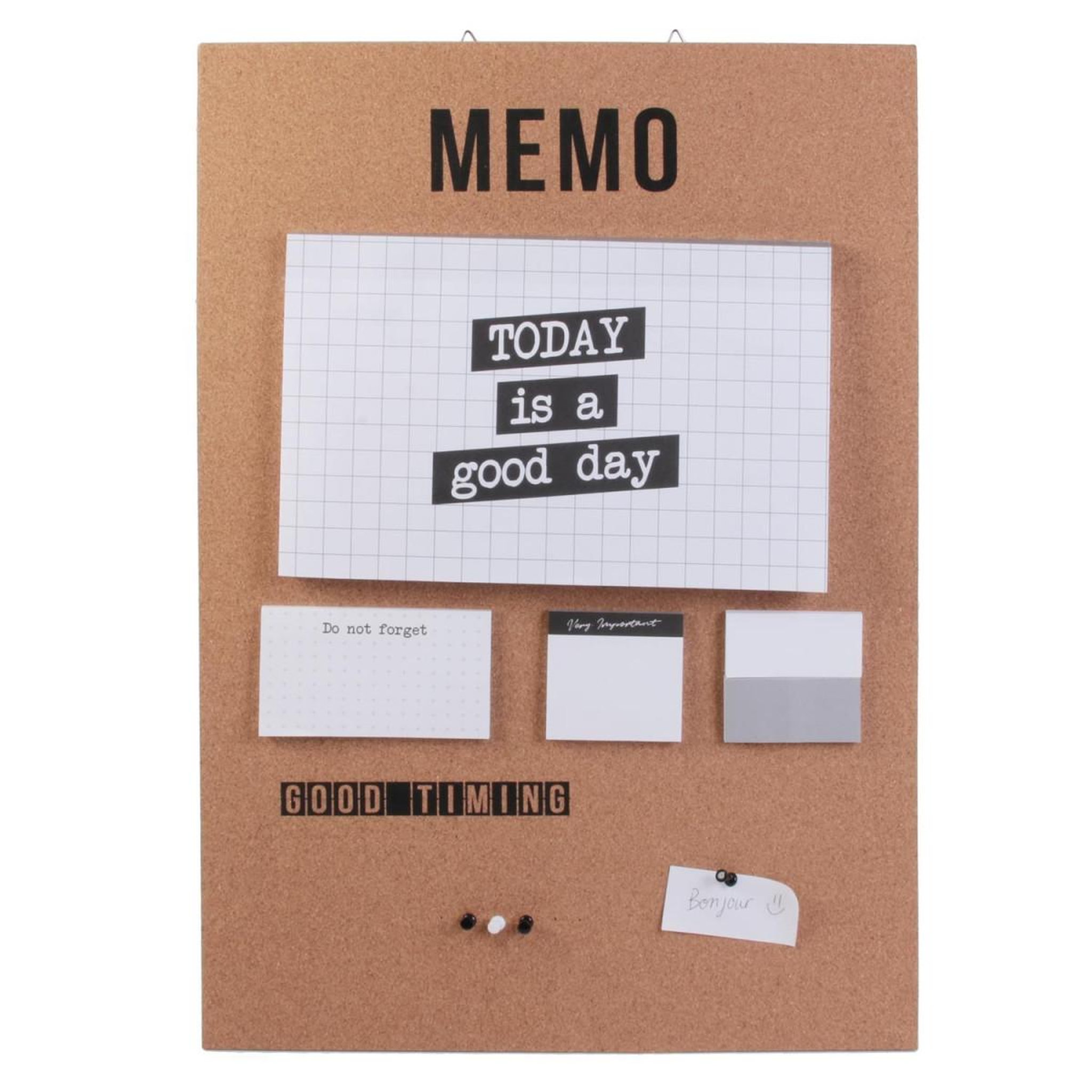 The Home Deco Factory Mémo calendrier perpétuel  working  60cm naturel